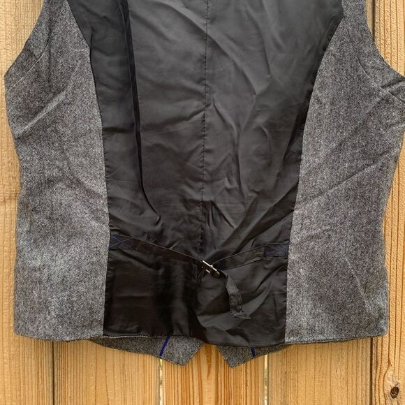 Take 50% OFF- Kenneth Cole Charcoal Gray Vest with Black Trim, Size-XL - Picture 8 of 8